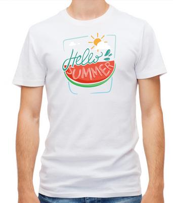 Ciao Estate Anguria Logo Maglietta a Maniche Corte Bianca Uomo F425