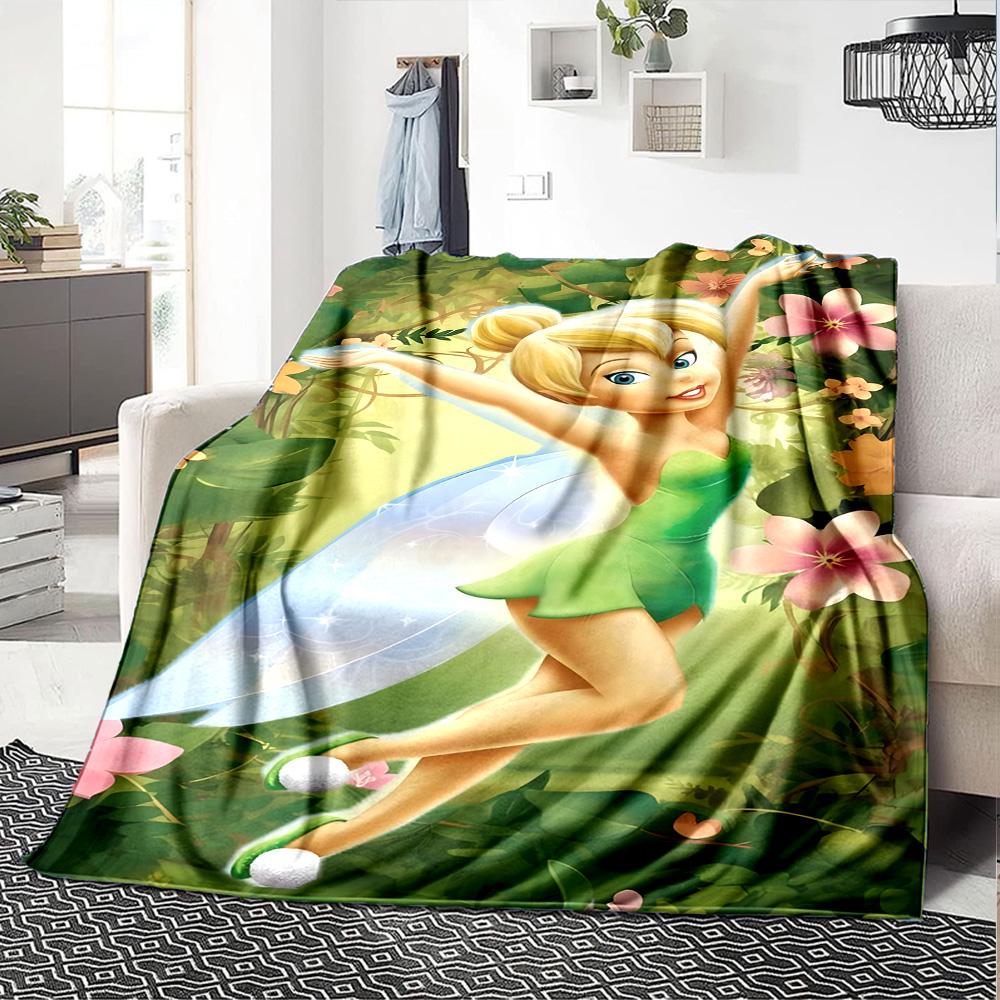 1pc T-Tinkerbell2 Blanket, Gift, for Men and Women, Soft Blanket, Good for Sofa Bed Couch Travel, Lightweight Flannel Blanket