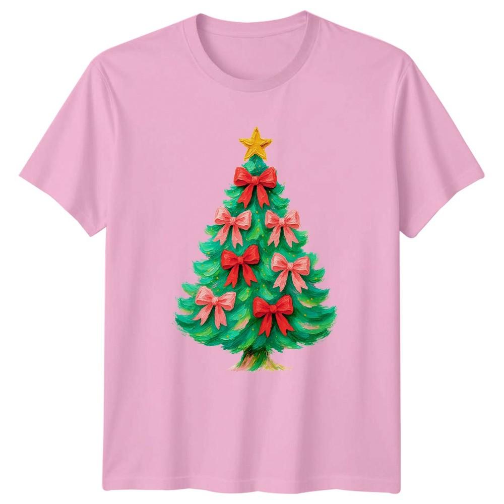 Christmas Tree Bows Holiday Unisexs TShirt Unisexs Tee Graphic Unisex Top