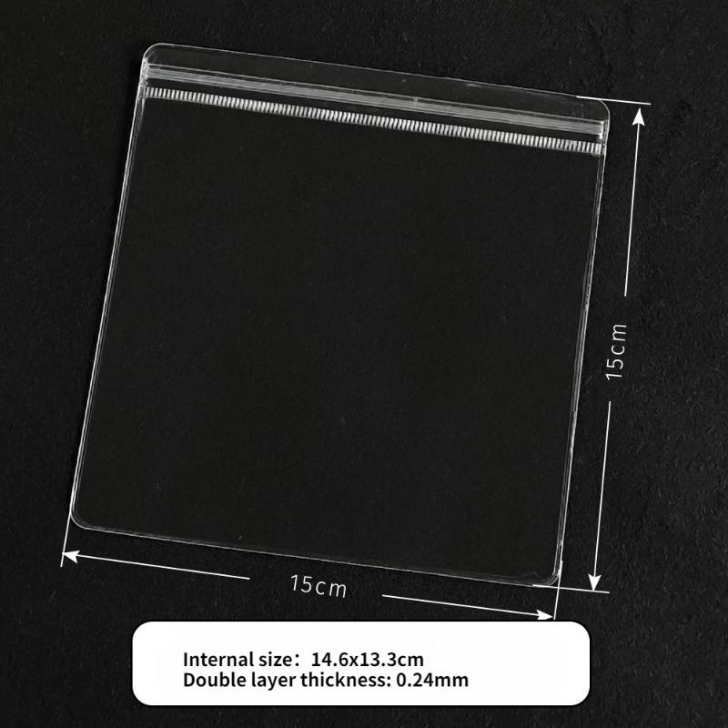 100pcs PVC Self Sealing Bag Thicken Highly Transparent and Scratch Resistant Plastic Pouchs Jewelry Brooch Bracelet Storage Packaging Pockets