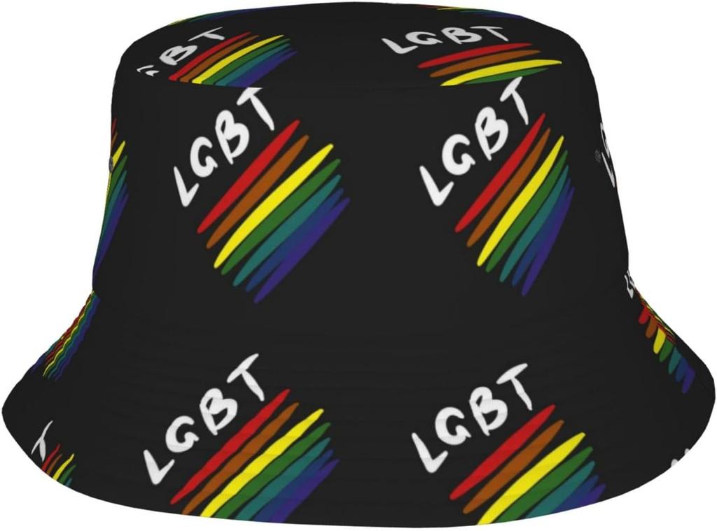 Pălărie de Pescar Lgbt Gay Pride cu Bor Lat Pălărie cu Protecție Solară Pălării de Var Curcubeu Lgbt pentru Pescuit în Aer Liber pentru Bărbați și Femei