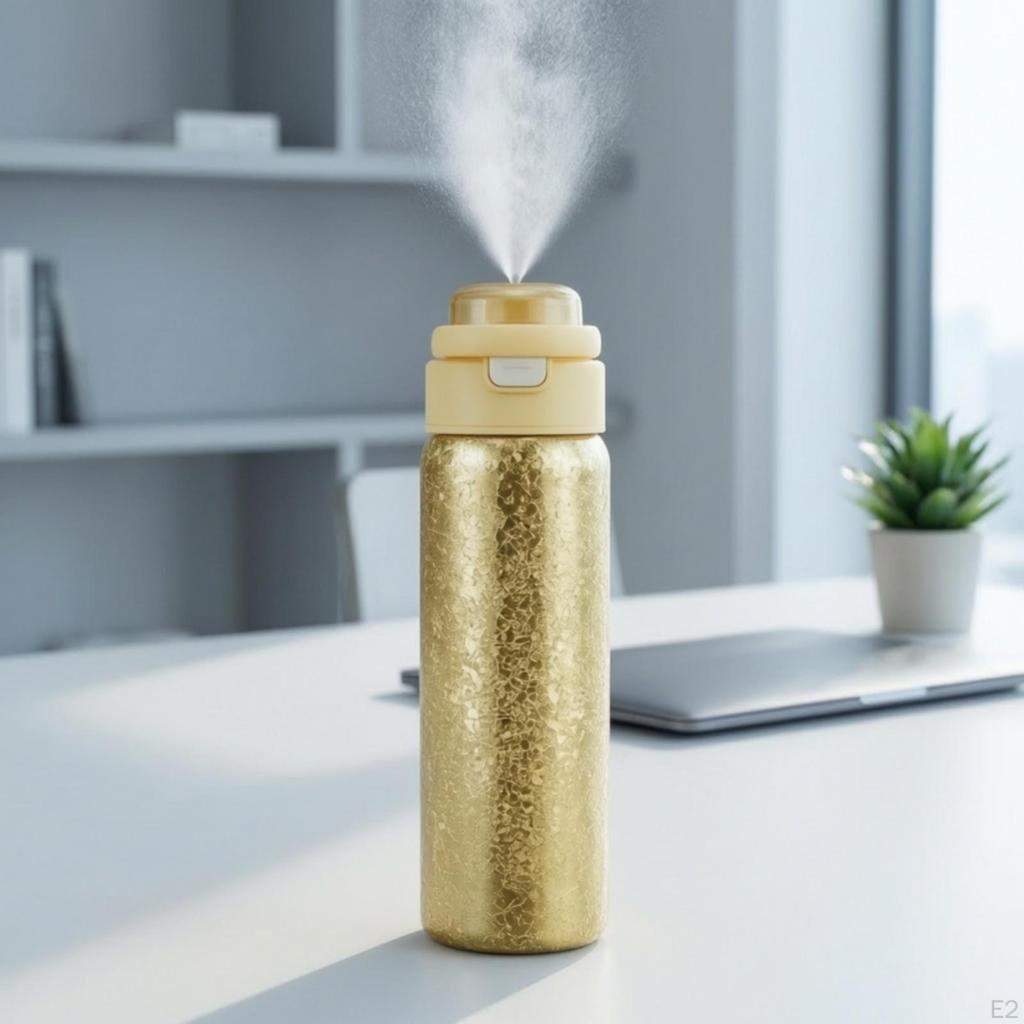 Mist Water Bottle with Built-in Mister Sprayer Portable for Gym Goers, Commuters