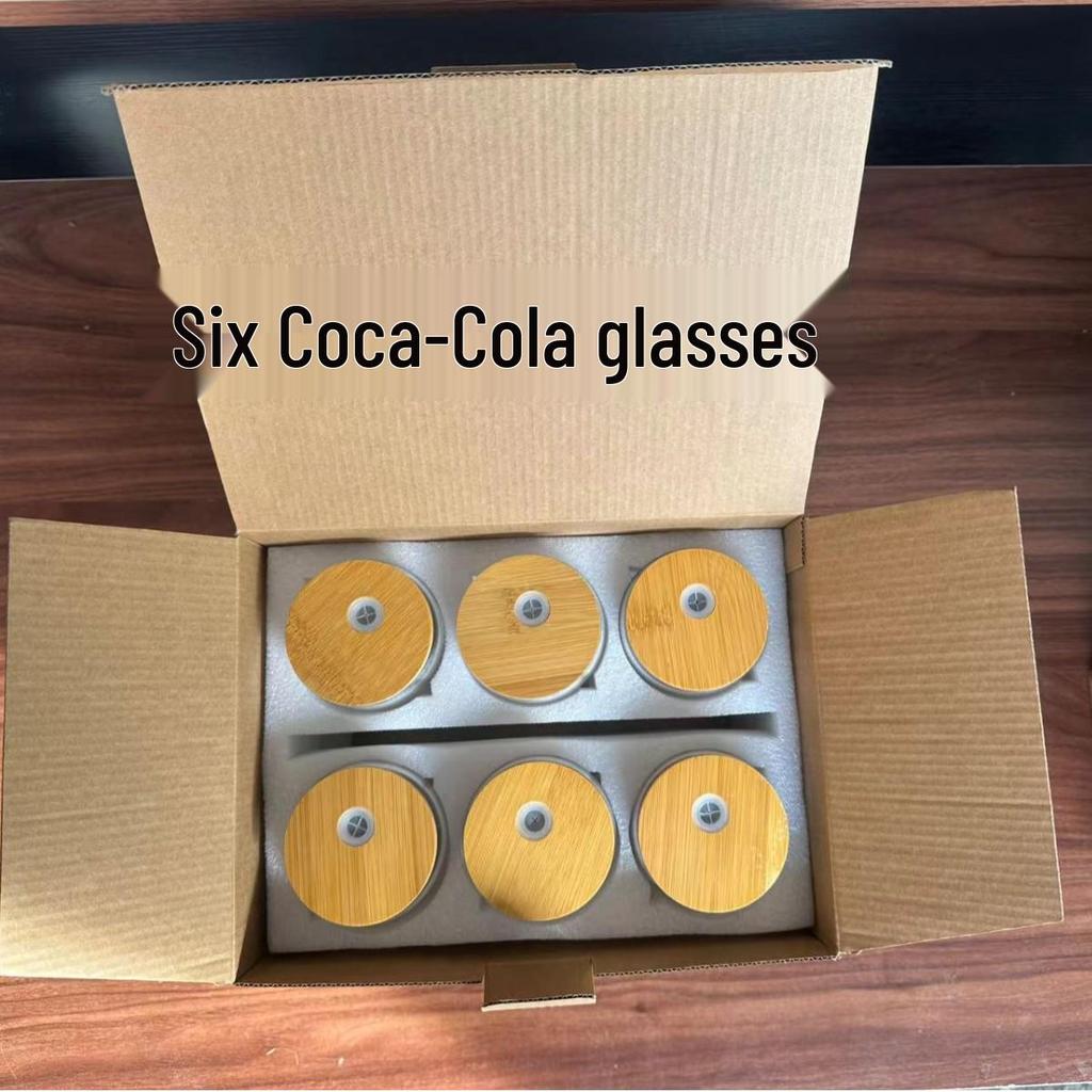 High-Temperature Resistant Borosilicate Glass Cup with Bamboo Lid & Straw