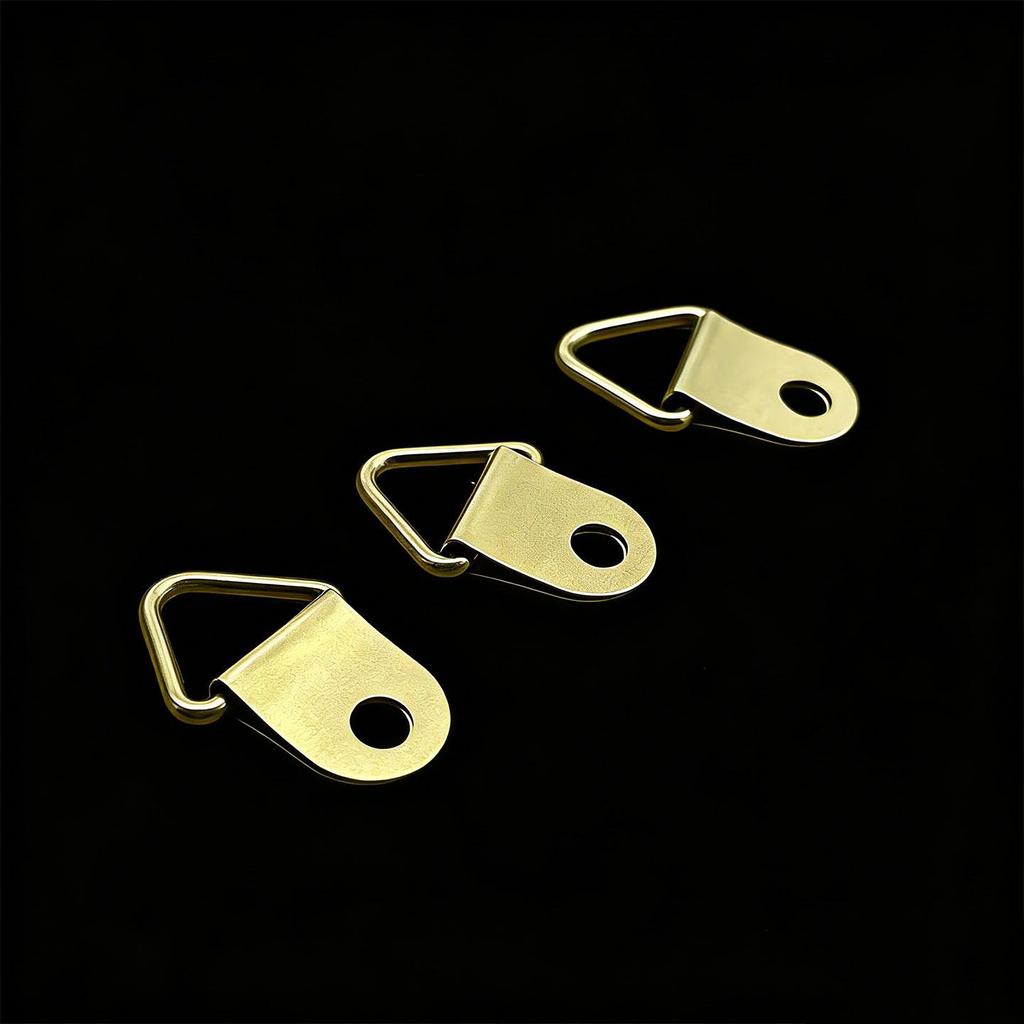 Medium Picture Frame Hook with Golden Triangle Hanging Ring for Wall Decor