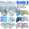Grade A Washable Ice Silk Summer Quilt Cooling Blanket Quilt Skin-Friendly Air Conditioning Solid Color Comforter Summer Blanket