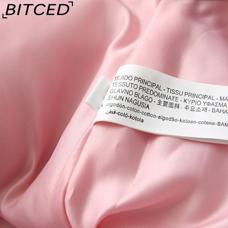 BITCED Women's Autumn/Winter Fashion Casual V-Neck Printed Quilted Cotton Patchwork Jacket