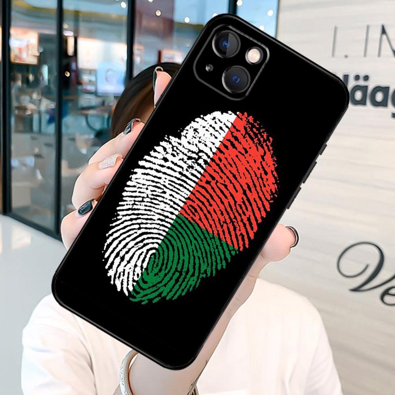 Madagascar Flag Phone Case For iPhone 12 11 13 14 15 16 Pro Max Plus Silicone Cover For iPhone XR X XS Max