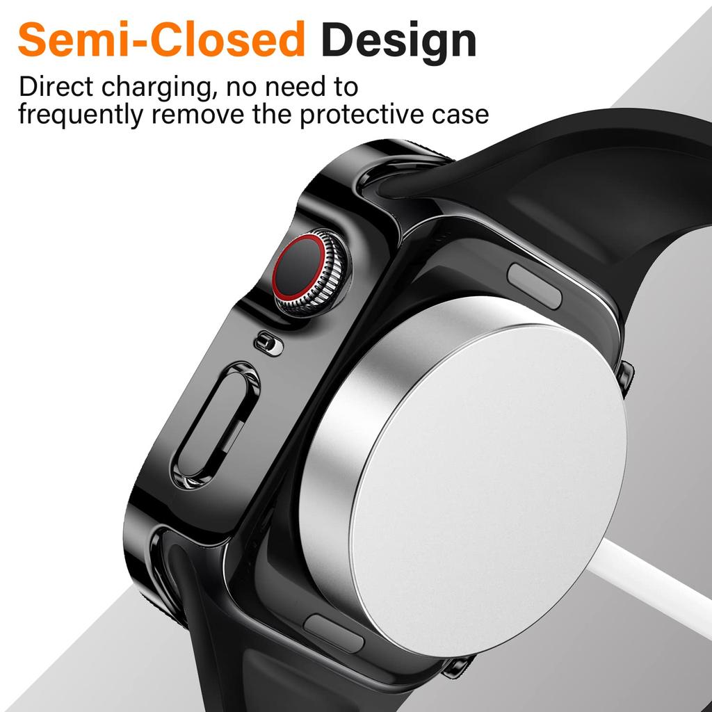 Screen Protector for Apple Watch Case 45mm 44mm 41mm 40mm iwatch glass+cover Apple watch Series 8 7 6 SE 5 4 Accessories