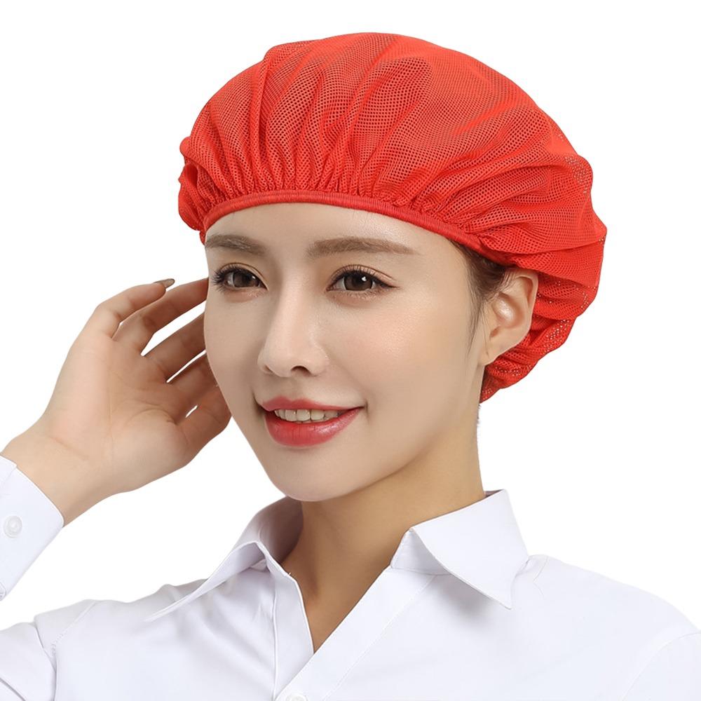 Simple Elastic Mesh Work Hat Breathable Oil-Resistant Catering Work Wear Dust-proof Hair Nets Cap Food Service