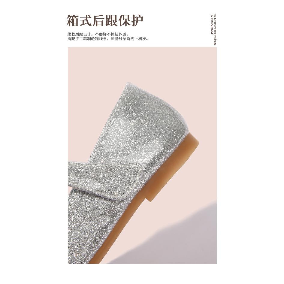 Aisha Dívčí princeznovské boty Jaro a podzim Nové modré křišťálové boty Dívčí kožené boty Dívčí jednobotky Dětské baleríny