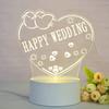 Customize Acrylic 3D Illusion LED Warm White Night Light for Living Room Kids Bedroom Decorative Lamp with USB Power