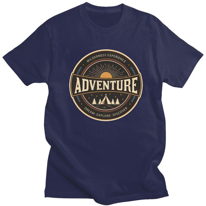 Custom Adventure Outdoor Wilderness Explorer Camping T Shirt for Men Tshirt Leisure Tees Short Sleeves Tshirt Clothing Gift