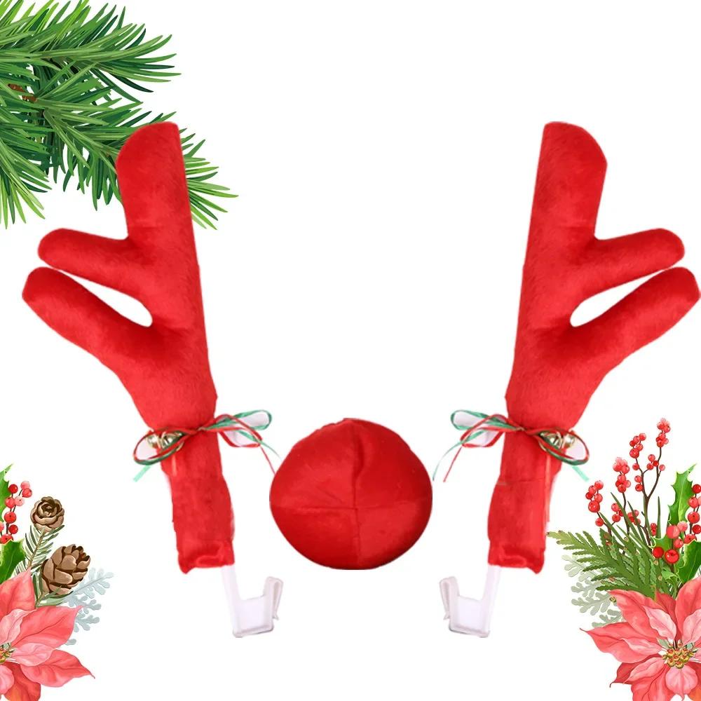 Christmas Car Decoration Accessories Car Truck Costume Reindeer Deer Antlers for Truck SUV Golf 7 BMW E46 Elk Vehicle Decoration