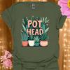 Pot Head Plants T-Shirt | Potted Succulent Graphic | Funny Gift For Gardeners | Plant Lovers