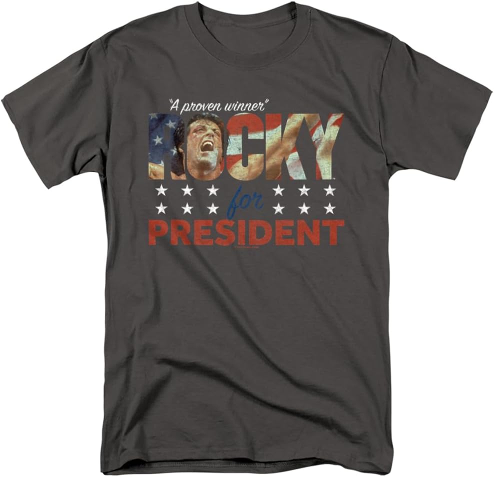 

Rocky for President A Proven Winner Unisex Adult T-Shirt Charcoal 5XL різнокольоровий