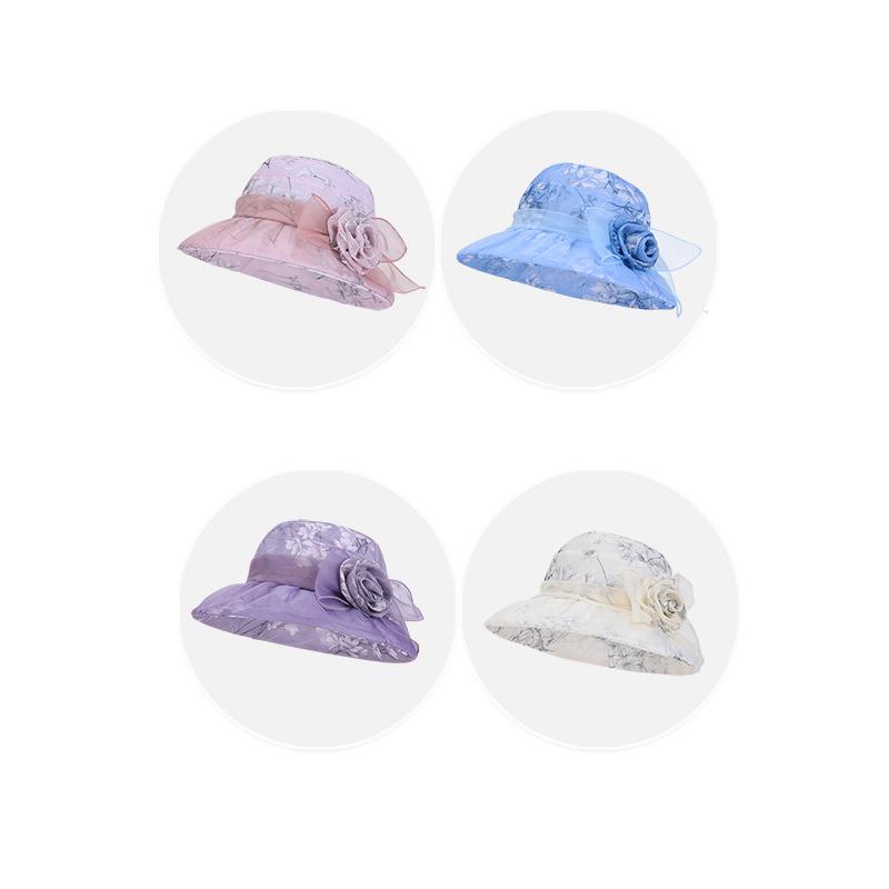 Summer Outdoor Sunscreen Hat Women's Mesh Large Brim Breathable Fisherman Hat Rose Mother Sunshade Basin Hat