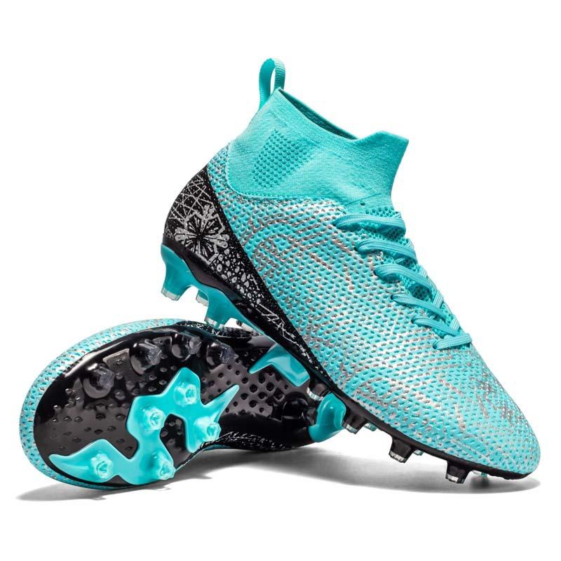 Hohe Fußballschuhe Tf Kunstrasen Ag-Nocken Leder Füße Jungen Und Mädchen Kinder Und Jugendliche Schüler Trainingsschuhe
