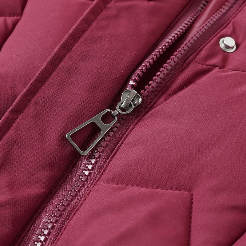 Plus Size Middle Age Women Winter Coats Hooded Elegant Thick Warm Embroidery Parkas Female Jackets
