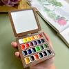 24 Farben 0,5 ml Holz-Aquarell-Unterverpackung Leere Box Tragbar Schüler Outdoor-Skizzieren Reise Malpalette Farbkasten