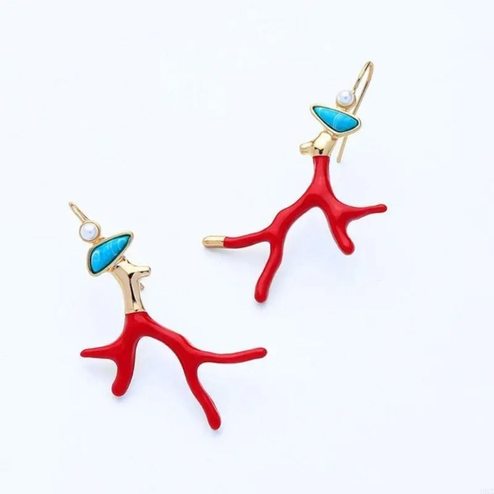 U-Shaped Enamel Glaze Earrings Clear Geometric Drop Earrings Irregular Colored Earrings  Women