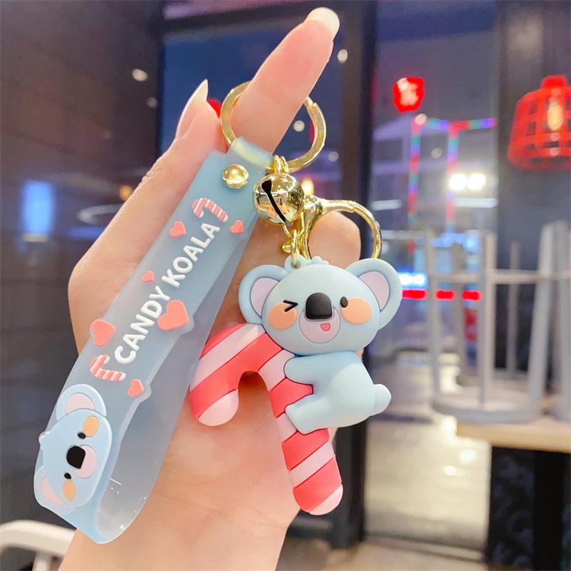 

New Koala Candy Series Keychain Cute Three-dimensional Doll Bag Pendant Car Key Ring Gift