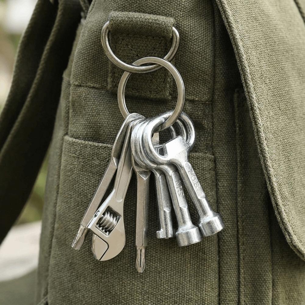 Multifunktions-Schraubendreher-Set Schlüsselanhänger Metallschlüsselanhänger Anhänger Taschenzubehör