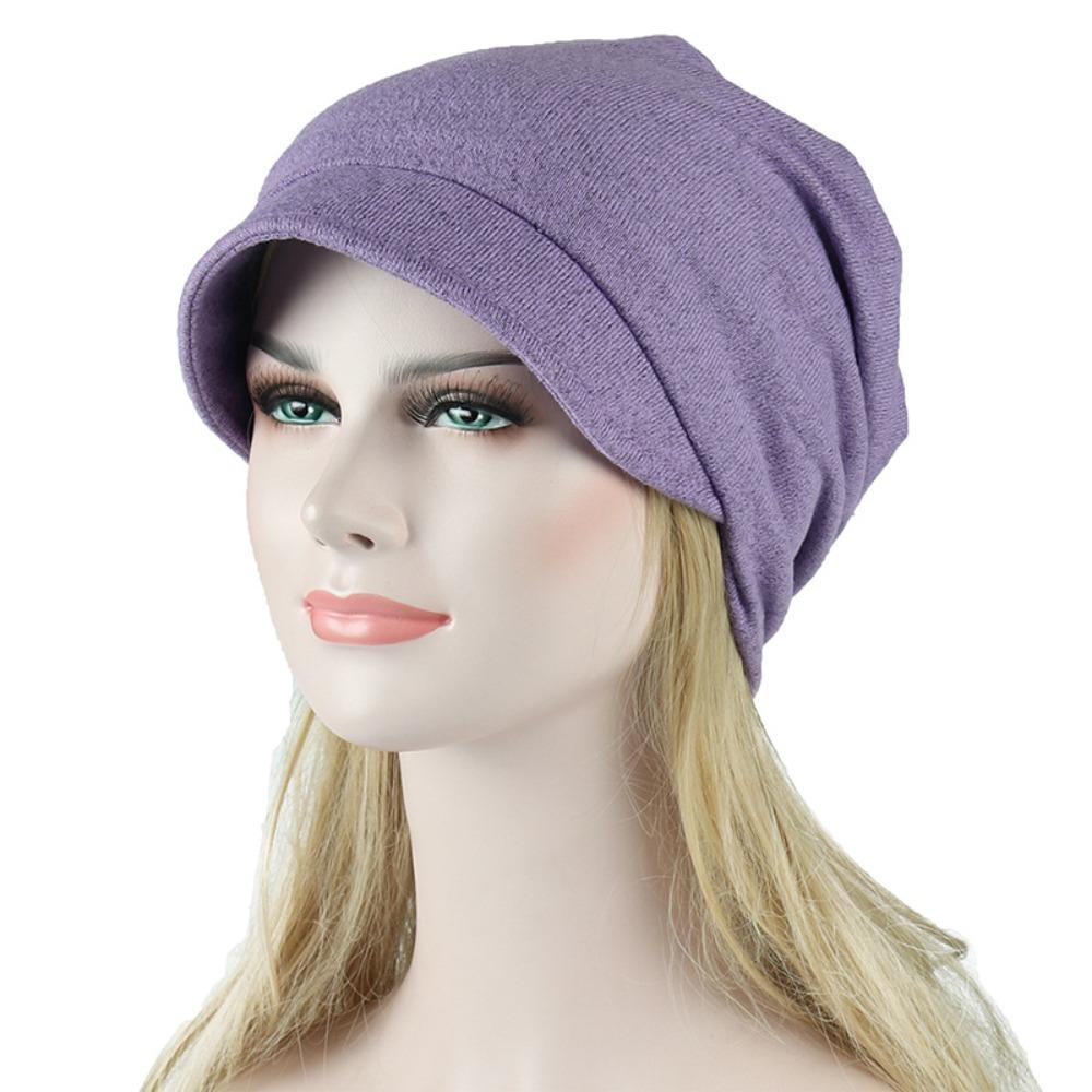 With Brim Brimmed Basin Hat Sun Protection Turban Hat Versatile Headwear Hats  Bald Confinement