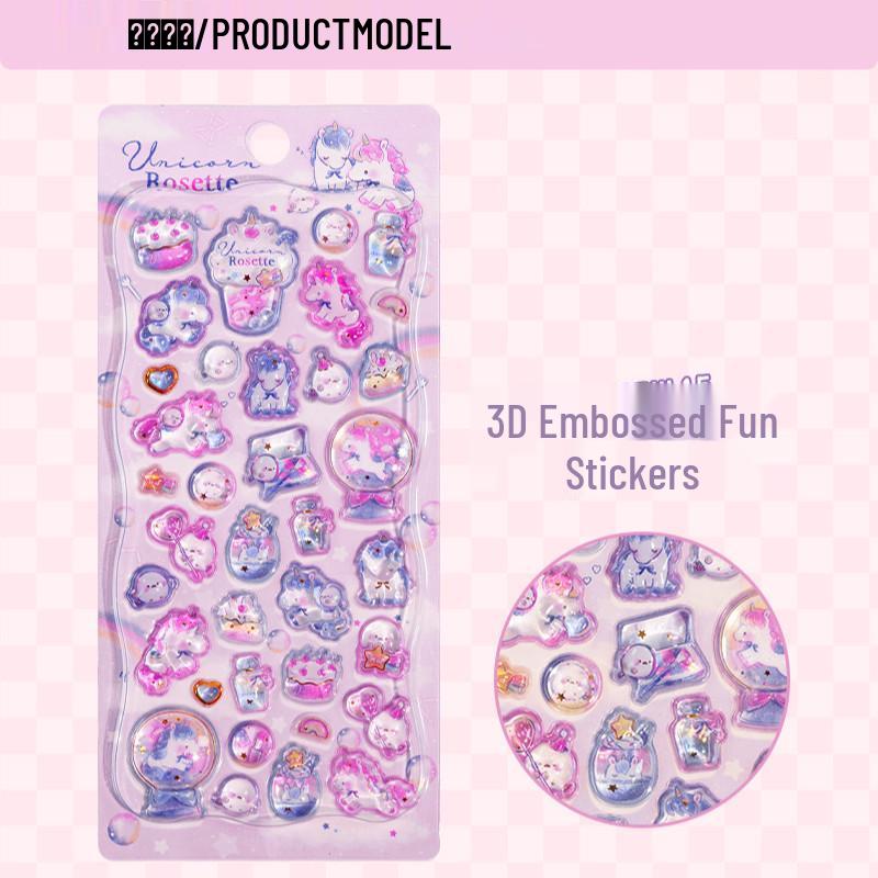 Popular 3D Animal Cartoon Crystal Stickers for Kids' Phone Cases