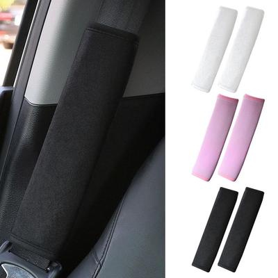 New 2pcs Car Seat Belt Cover Terylene Seat Belt Shoulder Decoration Shoulder Soft Pad Cushion Protector Auto Guard Interior U1I1