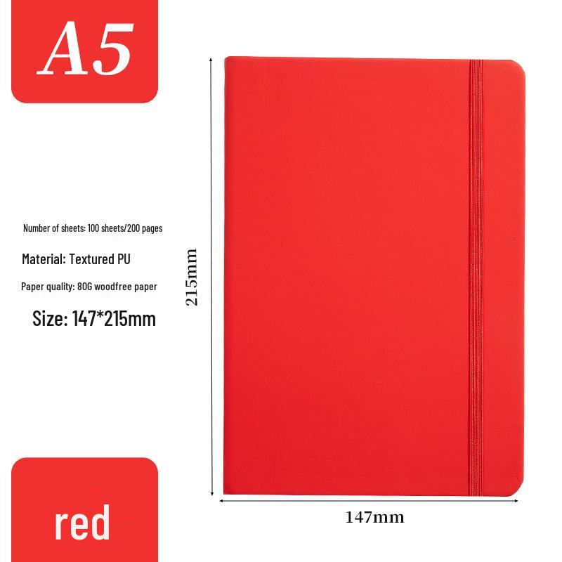 Custom PU Leather Lace-up Notebook with Printed Logo