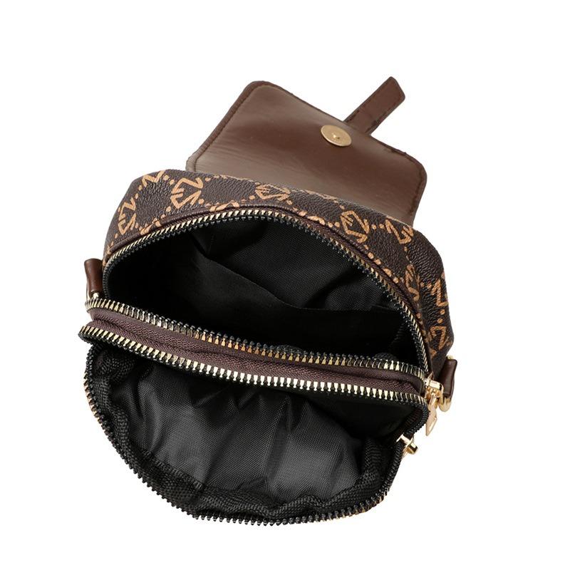 Simple Texture Mobile Phone Bag Women's New Versatile Printing Casual Simple Vertical Fashion Flow Shoulder Messenger Women's Bag