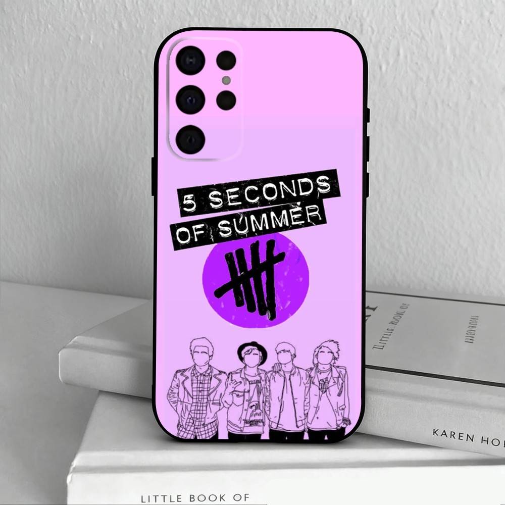 5 S-Seconds of S-Summers 5SOS Phone Case For Samsung S25,24,23,22,30,21,10,9,Ultra,Plus,Lite,FE,4,5 G Soft Black Case