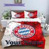 Biancheria da letto personalizzata FC Bayern Monaco, Set piumone Copripiumone Federa Regalo di Compleanno per la Casa(1 * copripiumino + 2 * federa, senza nucleo) -HE61