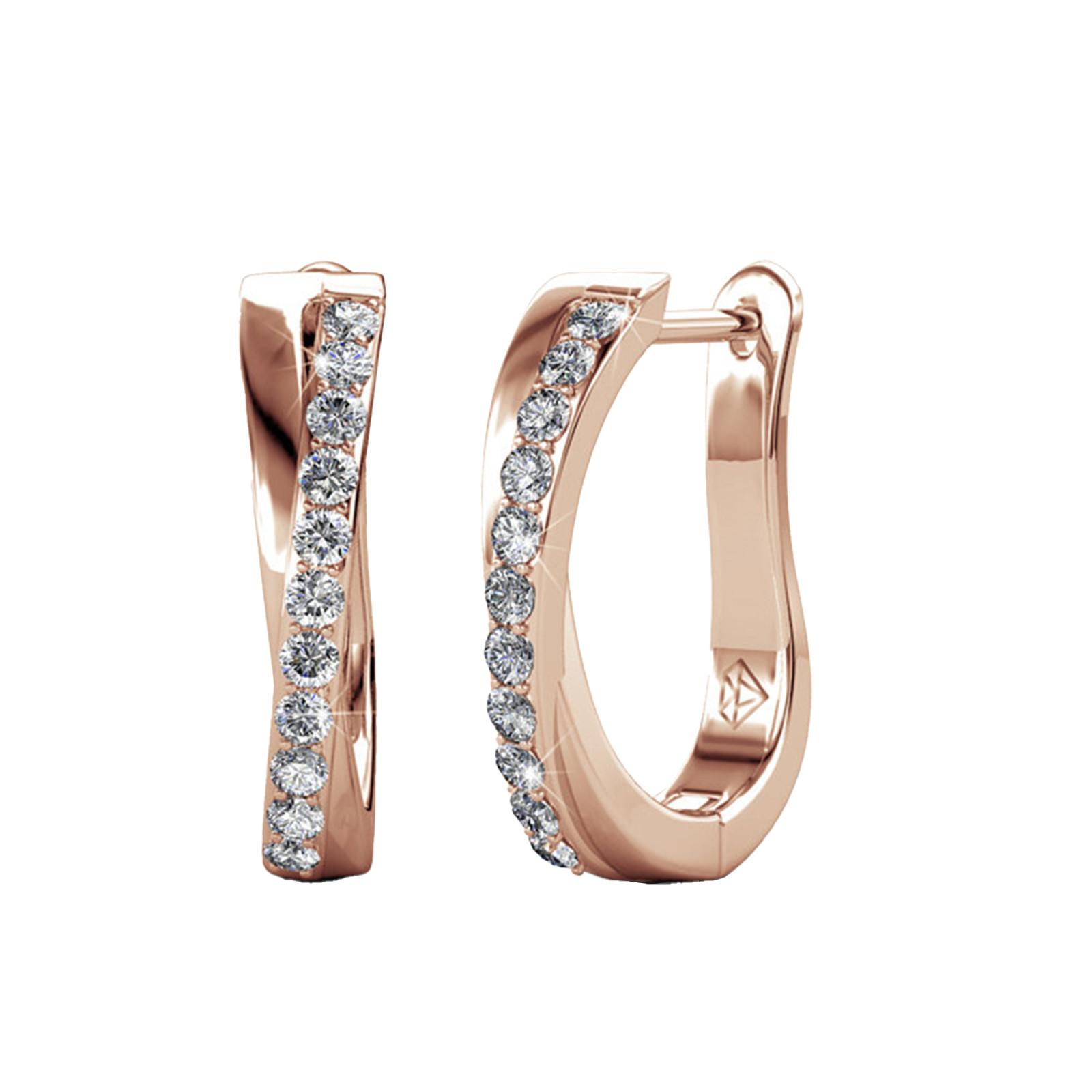 

Ladies Irregular Diamond Studded Earrings One Size розового золота