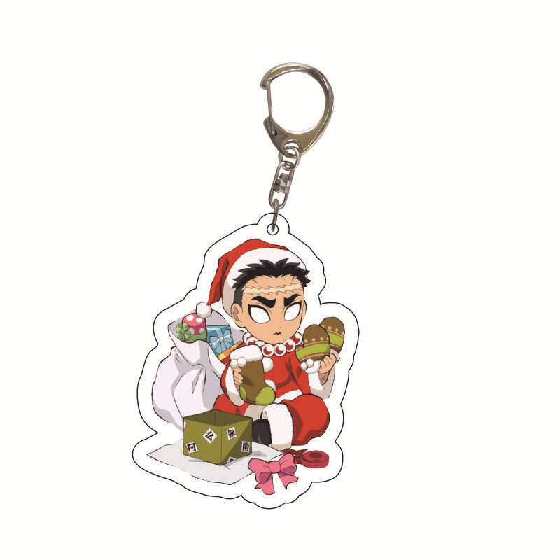 

Kimetsu no Yaiba Christmas Keychain Anime Tanjiro Transparent Keychain Pendant Gift New Arrival Manufacturer 55mm