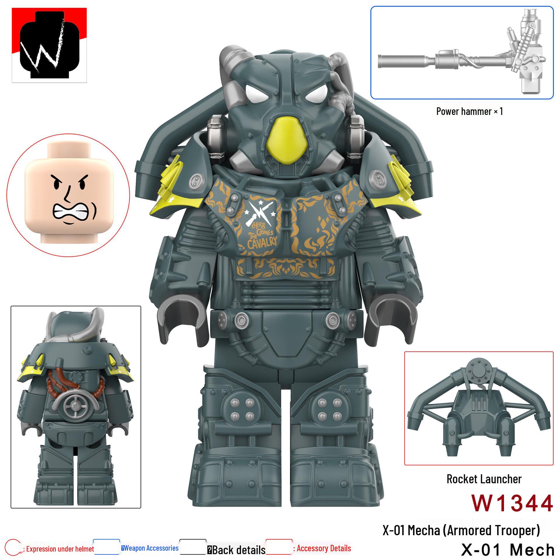 Radiation X-01 Mecha Series Building Block Figure