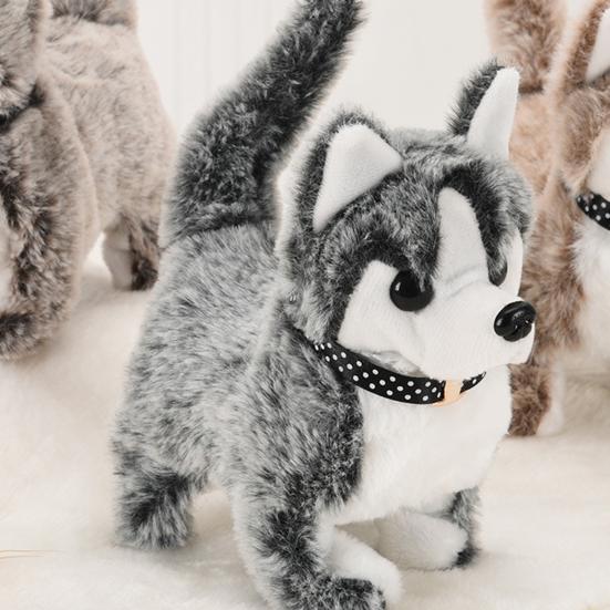 Electric Plush Dog Cognitive Ability Interactive Ability Fine Workmanship Barking Walking Electric Dog Plush Toys for Kids