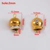 5pcs Stainless Steel Golden Bell Pendant Daisy Flower Charm DIY Necklace Bracelet Jewelry Making Material Needle Thread Supplies