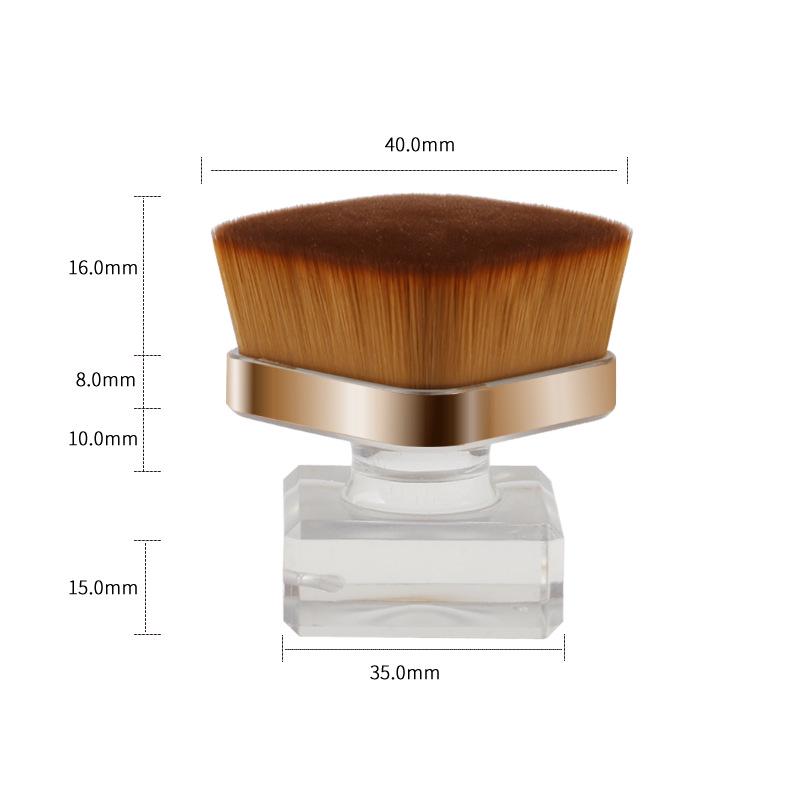 Sihirli Düz Başlı Kapatıcı ve Fondöten Fırçası - Emici Olmayan, Taşınabilir, Çizgisiz Makyaj Aracı