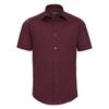 Russell Collection Mens Stretch Fitted Short-Sleeved Shirt