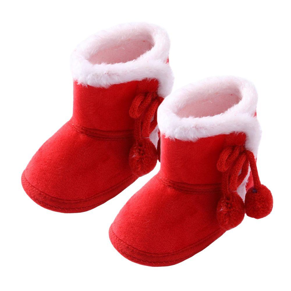 Slip On Anti Skid Bottom Down Shoes Flat Snow Boots Newborn Toddler Plush Fur Winter Warm Boots