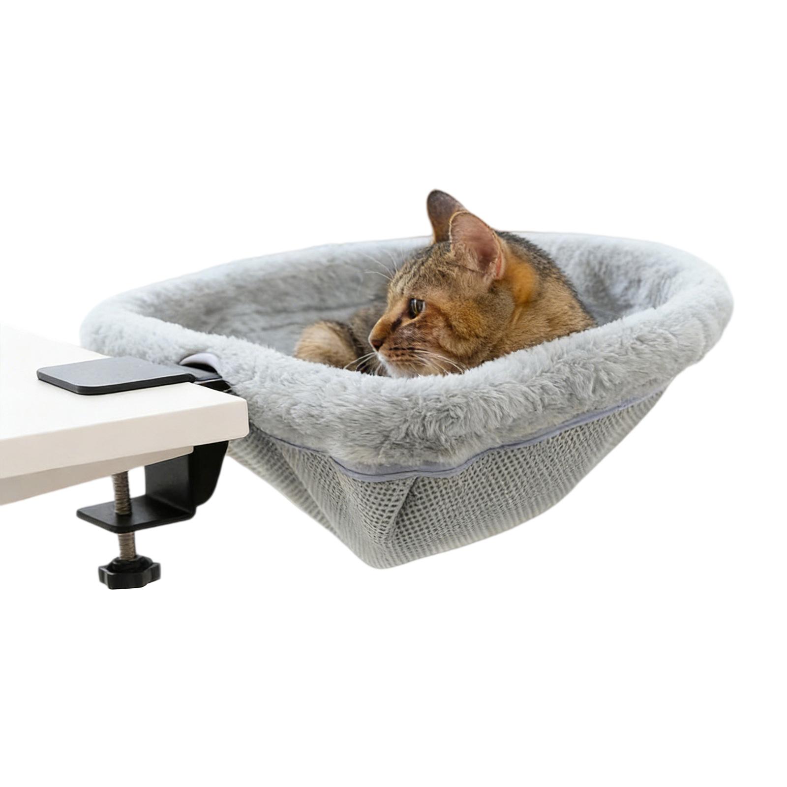

Clip Cat Desk Hammock Non-Slip Stable Clamp Cat Desk Bed Sunken Hammock Design Supports 40LBS for Workplace Bedroom Bookshelf China Mainland