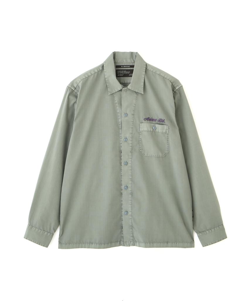 Avirex FADED ONE POINT WORK SHIRT Green Work Size L (WEB Exclusive) Men's Shirt, (140) 783-5120009