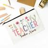 Thank You for Helping Me Grow Custom Name Makeup Bag Personalised Pencil Bags Travel Toiletries Storage Pouch Gifts for Teacher