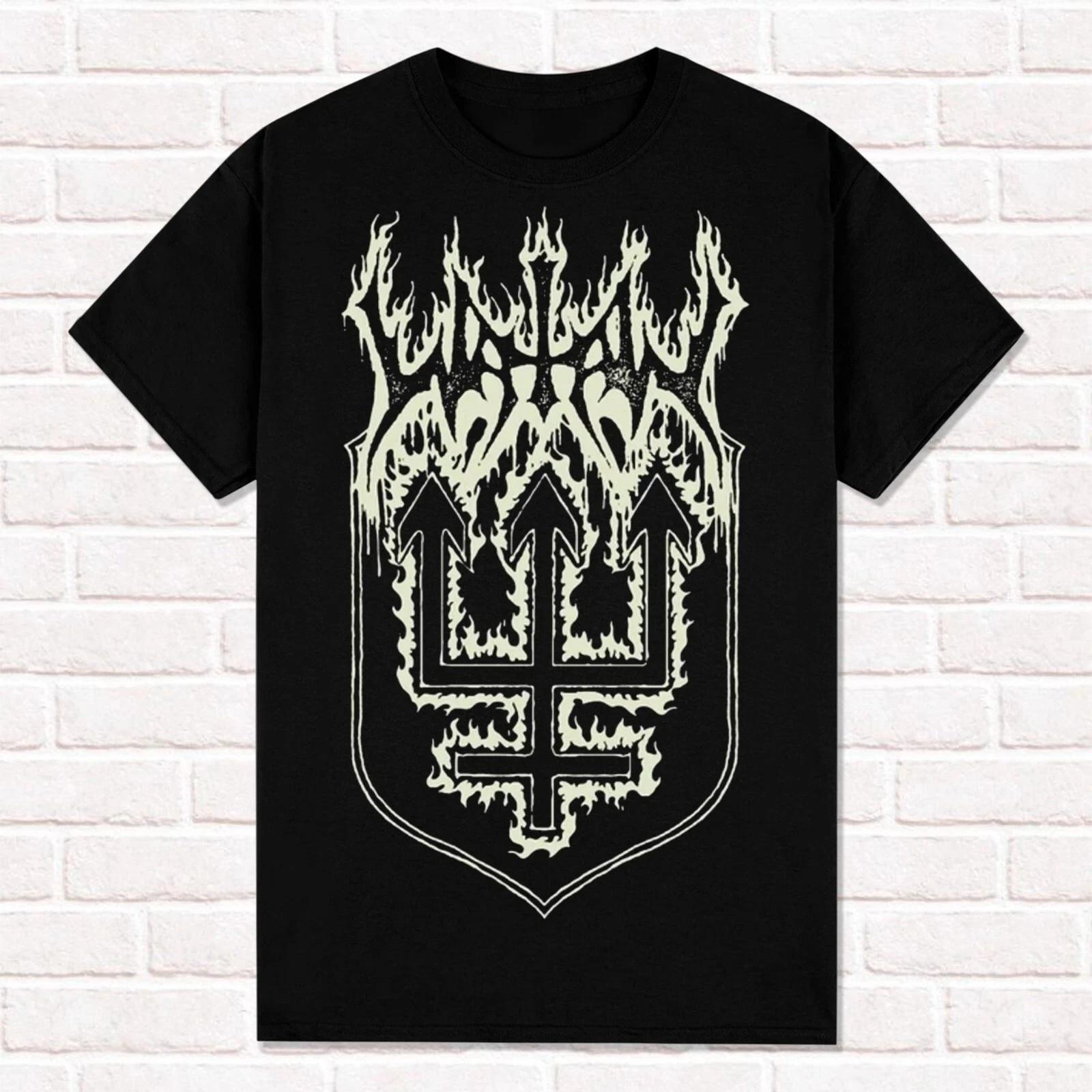 Футболка с логотипом Watain Шведская Милиция Черного Металла Мелодичный Черный Метал Футболки Топы Мадам Хлопок Короткий Рукав Уличная Мода S