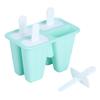 Formine per Gelato Verdi Stampo in Silicone Strumenti per Gelato Fai da Te per Estate Calda 4 Griglie
