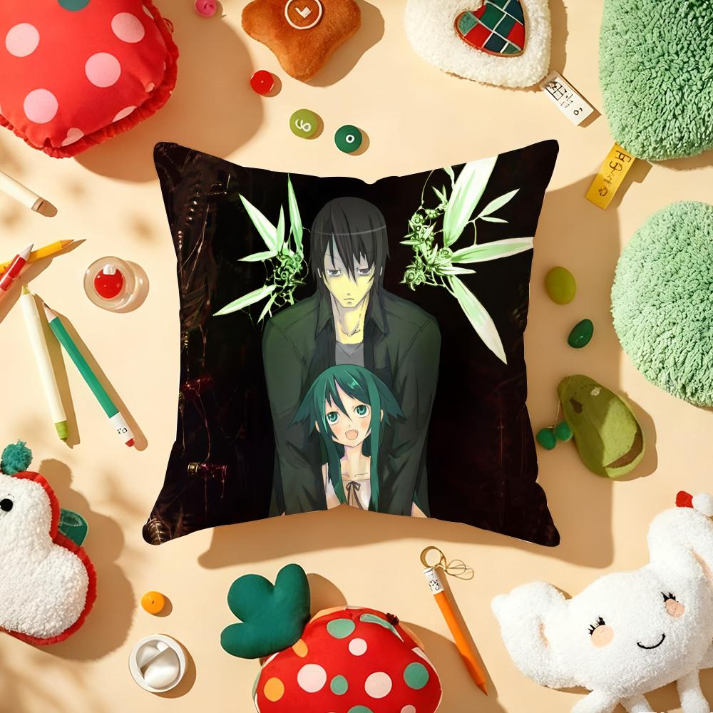 AnimeThe Song of SSaya Pillow Case Plush Fabric Soft DoubleSided Printed Sofa Warm Winter Home Gift Cushion Cover