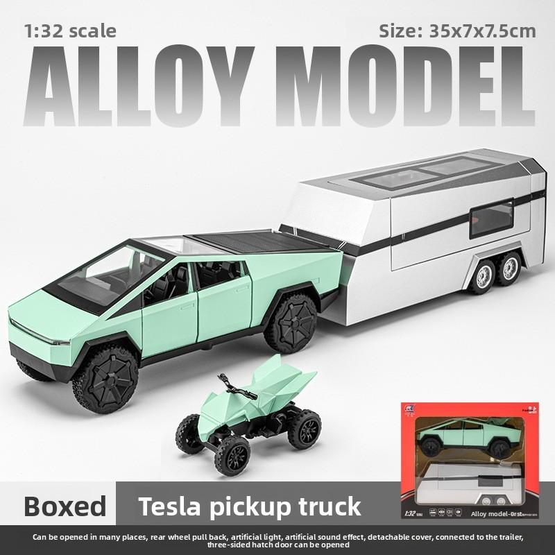 Модель автомобиля Сплав 1:32 Tesla Cybertruck Пульт Управления Статическая Игрушка Для Коллекционеров