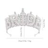Wedding Decoration White Pearl Letter Crown Shiny Bride Tiara Zinc Zinc Alloy Rhinestone Headband  Wife Gift