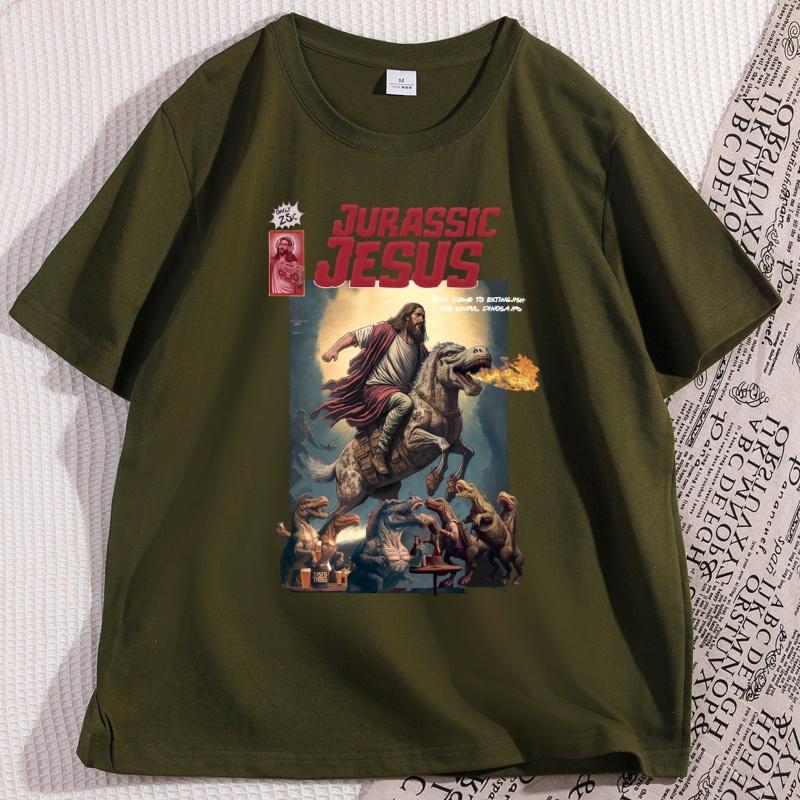 Jesus Riding A Dinosaur Tshirts For Unisex Unisex Vintage 90s Graphic T Shirt Jesus Hand Drawn Tshirt T Rex Christian Easter Tee